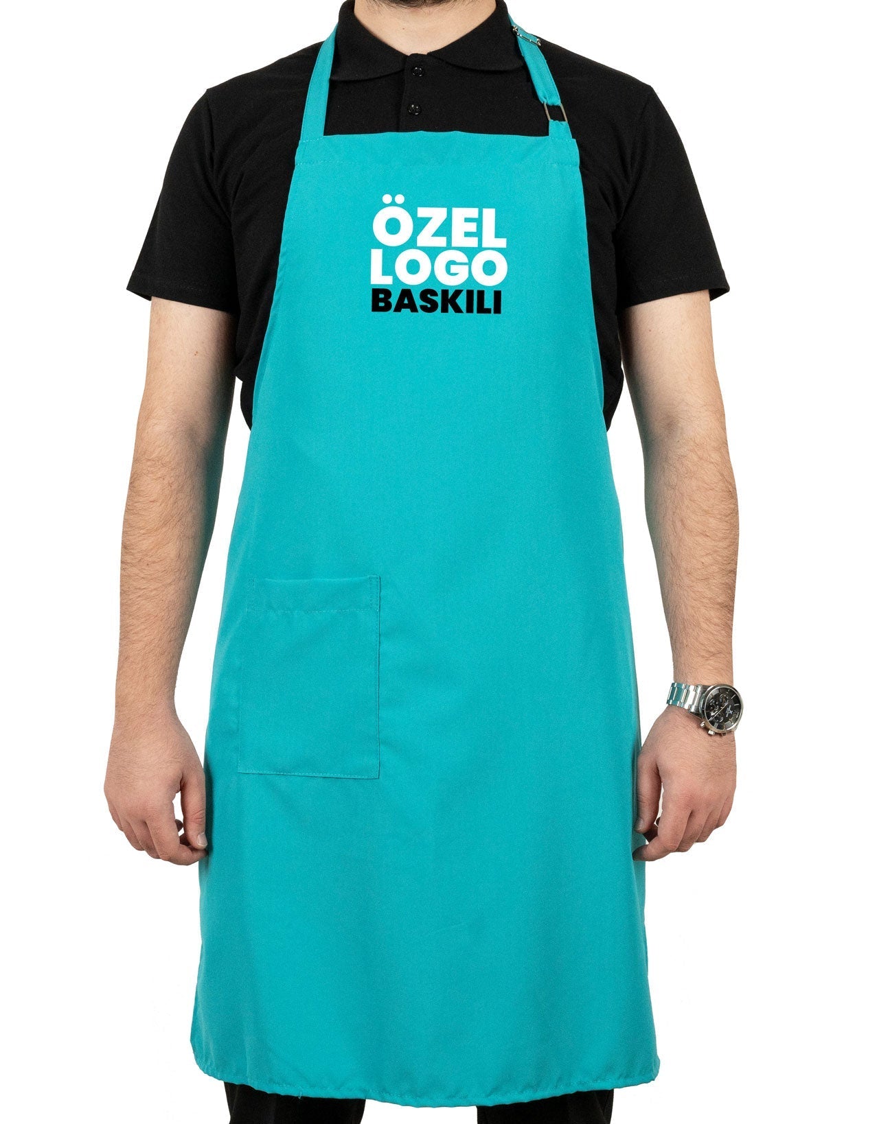 Mutfak Önlüğü - Turkuaz Ayarlanabilir (Özelleştirilebilir)