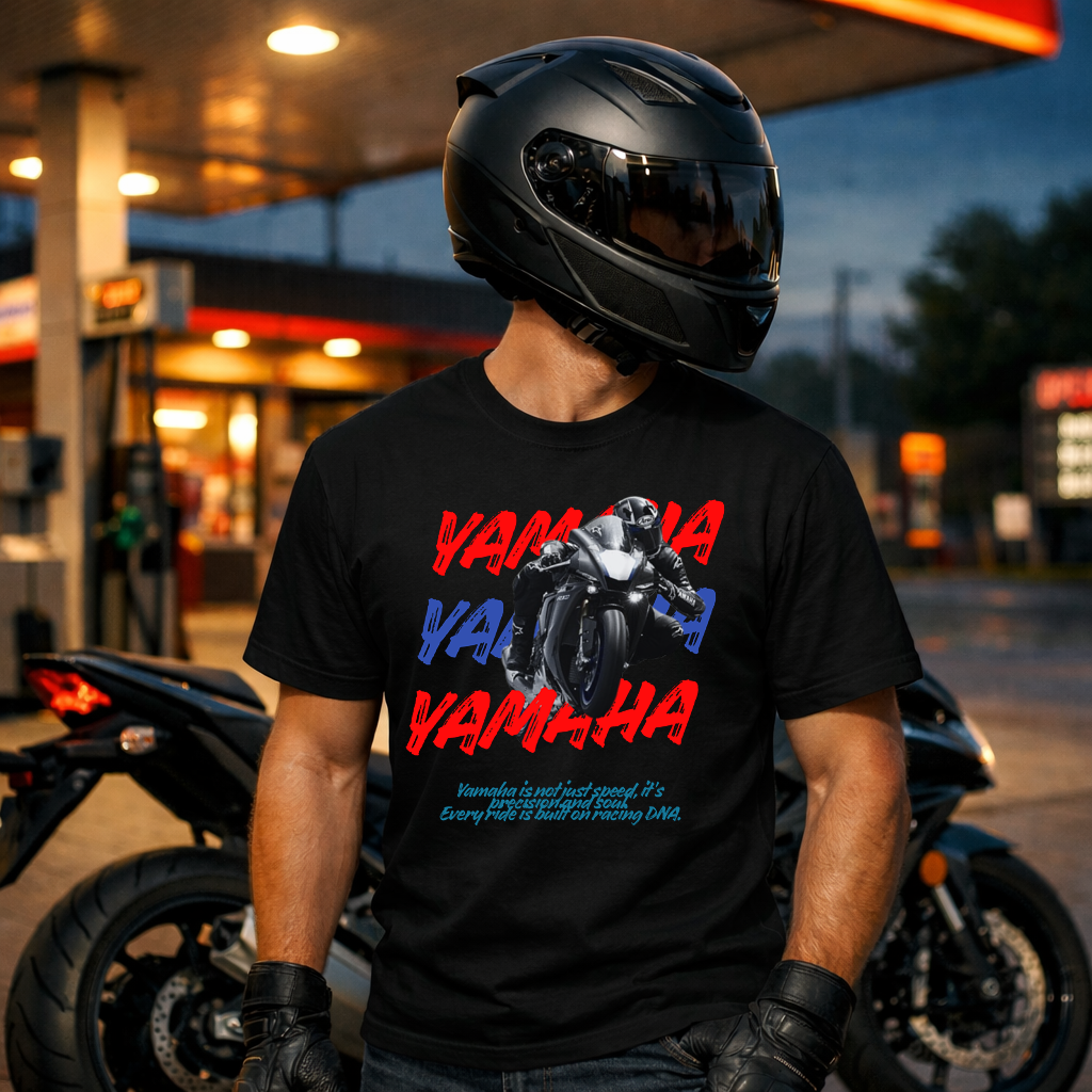 Yamaha Yzf R1 Tasarımlı Kaliteli Baskılı T-shirt